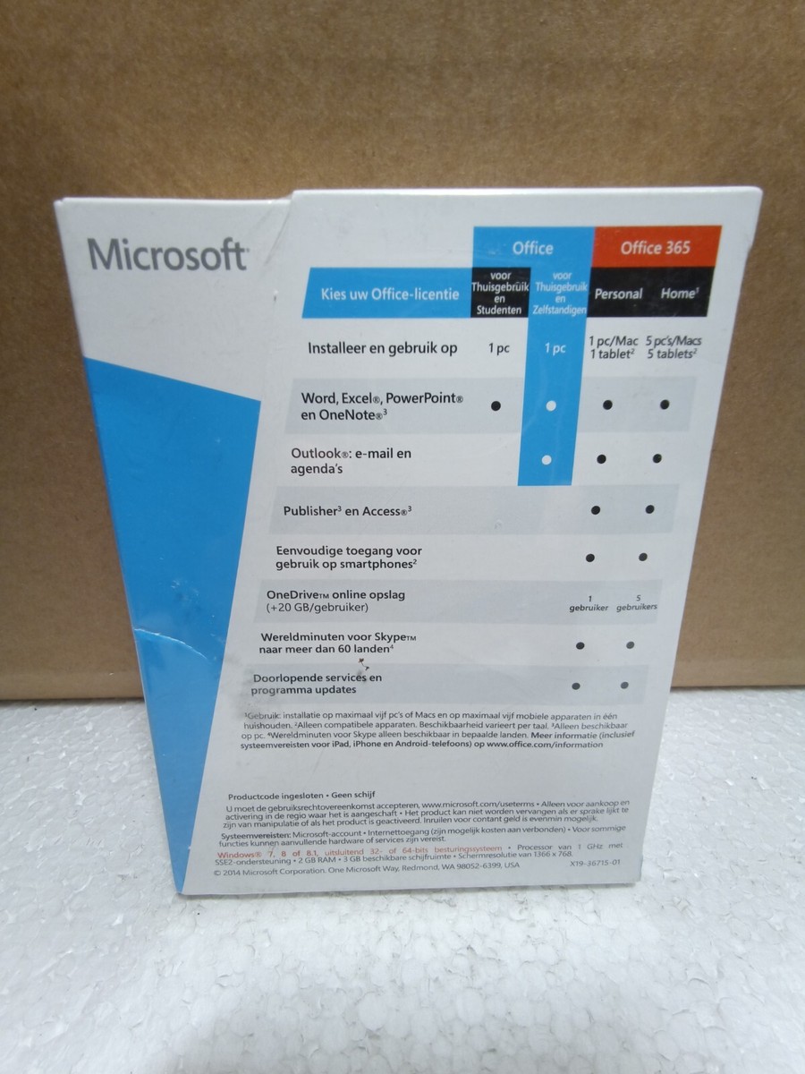 Microsoft Office 2013 Home and Business NEW SEALED Product