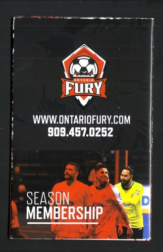 Ontario Fury--2021-22 Pocket Schedule--Ford--MASL - Picture 2 of 2
