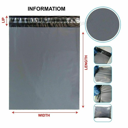 17 x 24" Grey Mailing Bags Strong Parcel Postage Plastic Post Poly Self Seal Bag - Picture 9 of 12