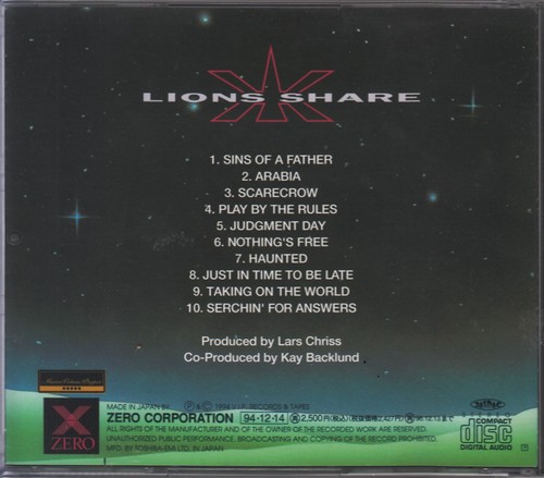 LION'S SHARE / lion's Share JAPAN CD OOP - Picture 2 of 2