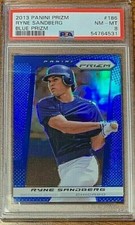 2013 Panini Blue Prizm Baseball #186 Ryne Sandberg PSA 8 Pop 1- none higher