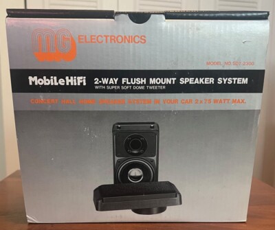 Vintage NOS MG Electronics 2 way Flush Mount HiFi Space Saving Car Speakers