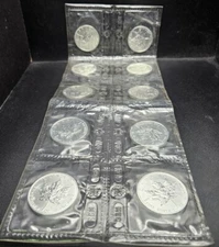 (Lot Of 10) 1990 $5 Silver Canadian Maple Leaf  .9999 Fine Silver RCM Sealed 