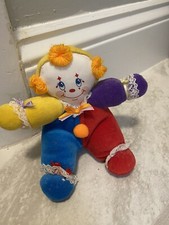 Russ Berrie Luv Pets Plush Clown COCO Red Yellow Blue Purple Vintage Toy Circus