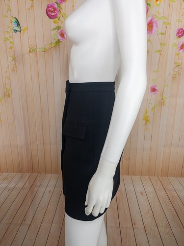 And Other Stories Womens Black Button Mini Skirt Size 0 Gossip Girl - Picture 3 of 6