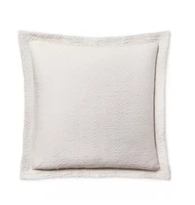 Ralph Lauren Kaia Matelassé Euro Pillow Sham 26" X 26" Cream $135