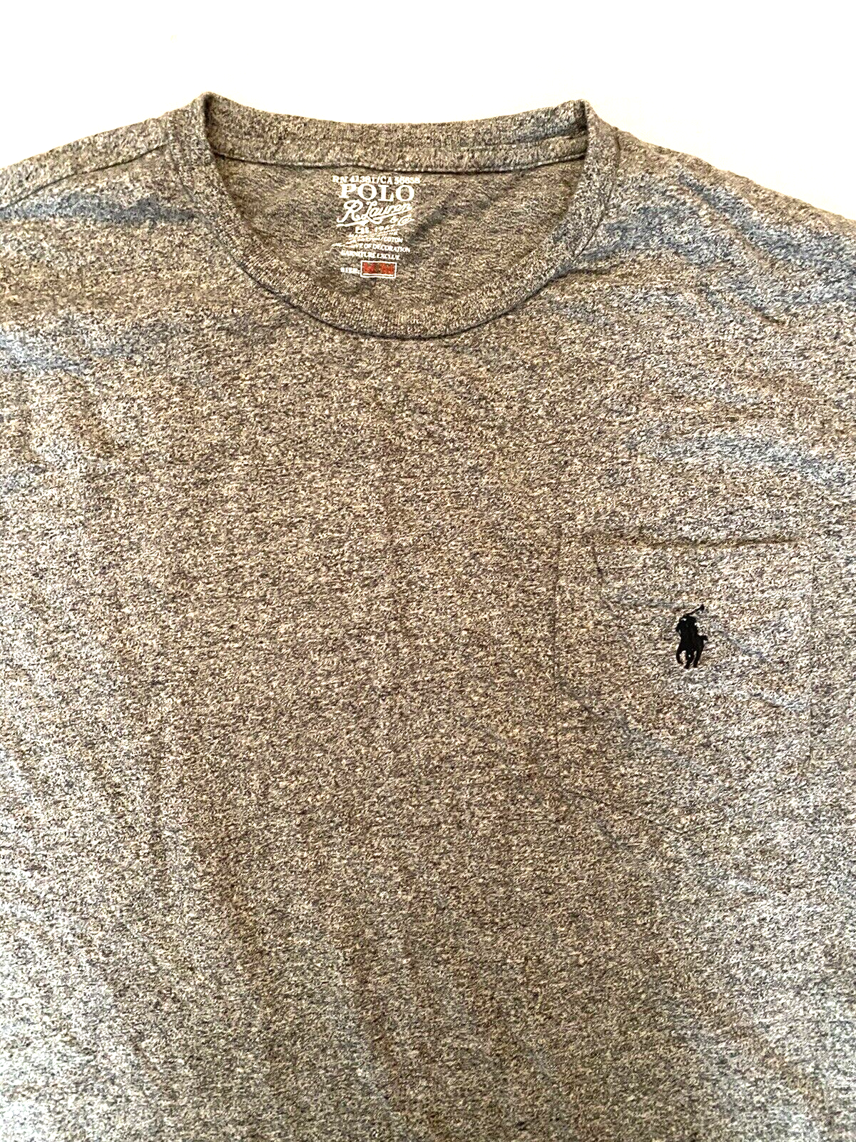 Polo Ralph Lauren T Shirt Uomo Manica Lunga Grigio Taglia Media Nero Pony