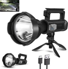 Rechargeable Spotlight, 2,000,000 Lumens Led Spot Lights Outdoor Handheld Super