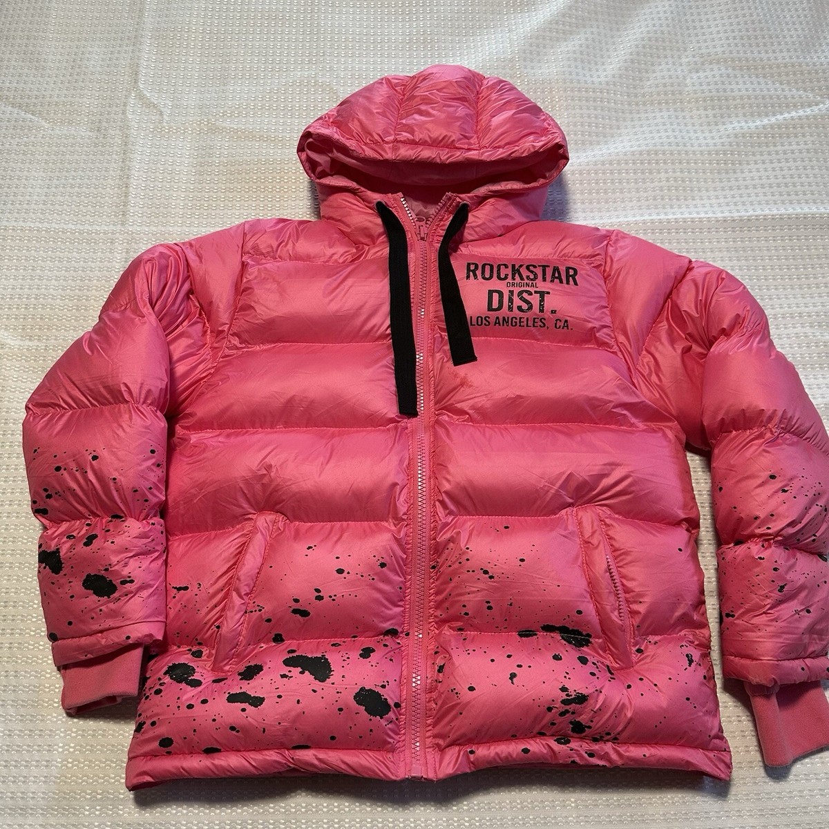 Pink Rockstar Jacket With Spikes Handmade Men's Brando Silver