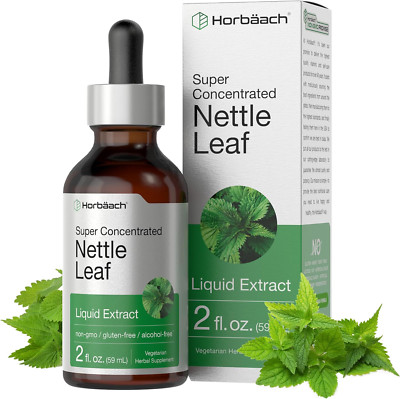 Nettle Leaf Extract 2 fl oz Liquid, Non-GMO Gluten Free Tincture, by Horbaach