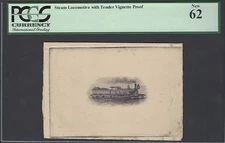 United Kingdom Steam Locomotive with Tender Vignette Proof Uncirculated 
