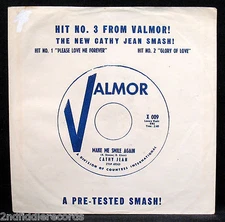 CATHY JEAN-Make Me Smile Again-Mega Rare Promotion Picture Sleeve-VALMOR #X 009