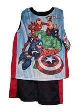 Marvel Avengers Boys Tank Top  Shorts 2 Piece Set outfit Size 4 NWT