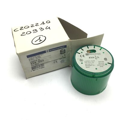 Telemecanique XVA-C33 Green Stack Light, Rating: 7W 240V, *No Bulb Included*