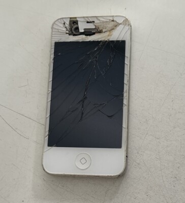 Apple iPhone 4S 16GB White Ungeprüft Teilespender Glasbruch