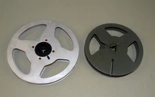 2 Vintage Russian Soviet Metal Tape Spool Empty Reel to Reel 4" and 5"