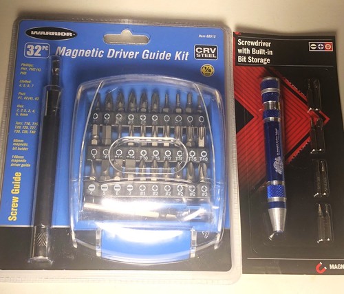 32 Piece Magnetic Driver Guide Kit, Phillips, Torx, more, Plus Mini ...