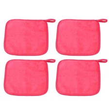 4pcs Makeup Removal Cleaning Cloth Washable for Most Skin Type 8''x8''