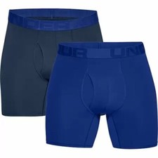 Under Armour K2802 Mens Blue Tech Mesh Boxerjock 6-In Boxer Briefs Size M
