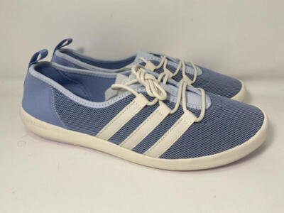 adidas outdoor Women's Terrex CC Boat Sleek Walking Shoe, Chalk Blue/Chalk 