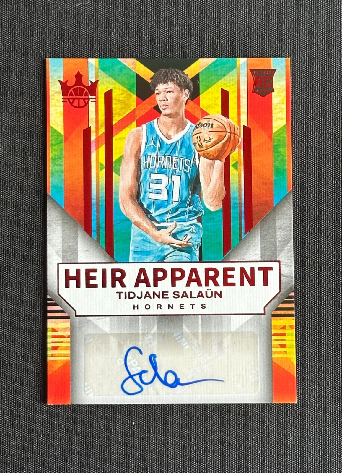 2024-25 Court Kings Tidjane Salaun Rc Rookie Heir Apparent Ruby Auto /99 Hornets