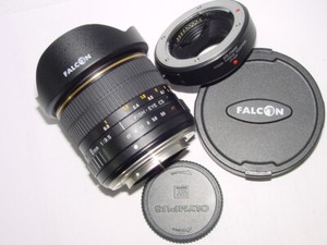 Falcon 8mm F/3.5 Fish Eye CS Lens for Olympus 4/3 & Micro 4/3 Mount - Mint
