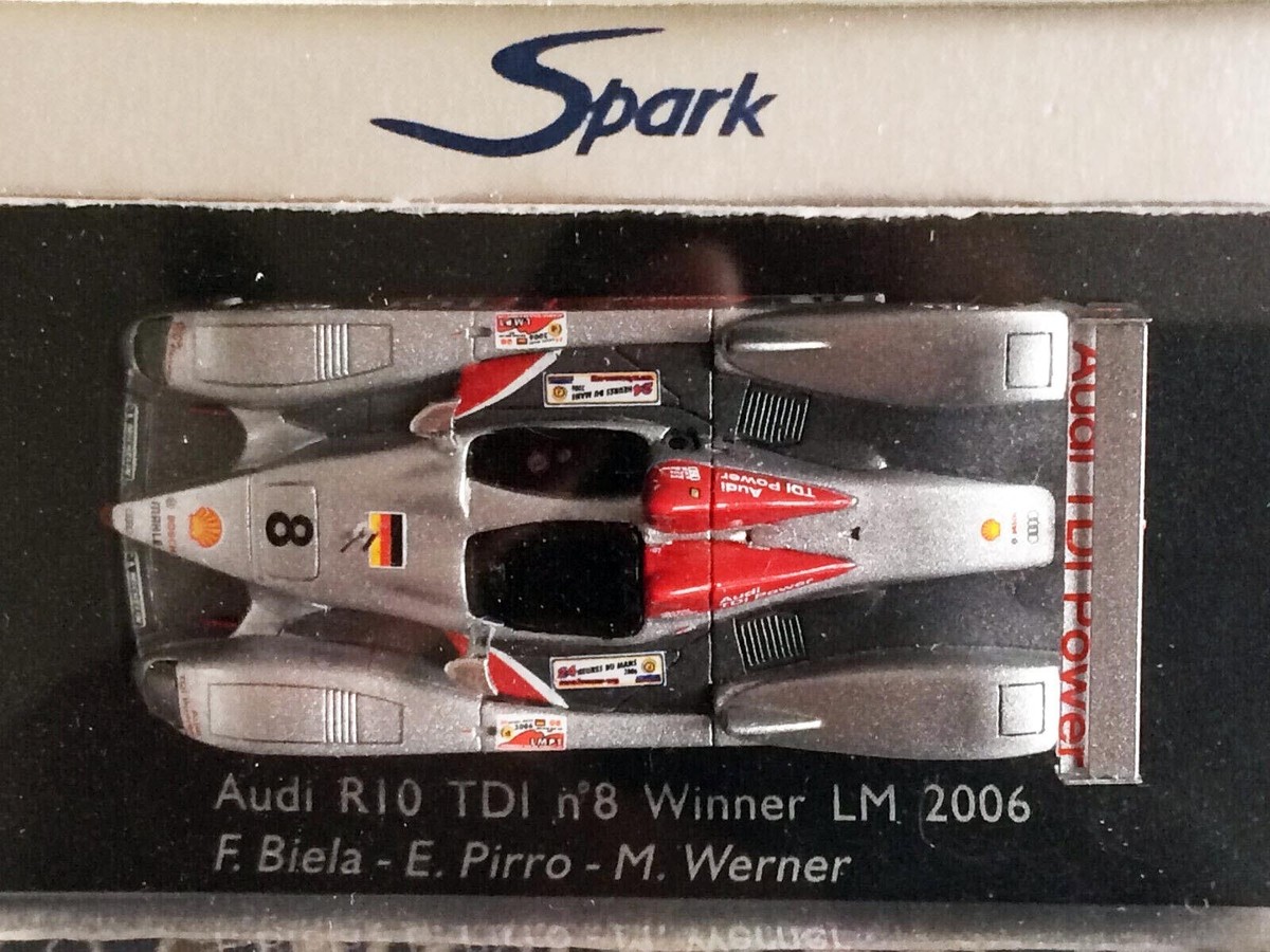 Spark 1/87 Audi R10 TDI 2006 Le Mans Racing Winner #8 Biela/Pirro