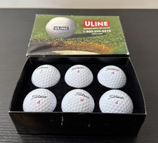 Titleist DT Solo 6 White Golf Balls 3 4 Ball In Golf ULINE Logo NOS