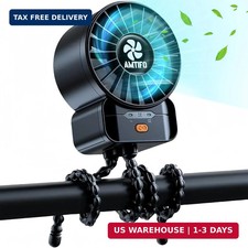 Portable Stroller Fan - 4-Speed Rechargeable USB Fan, Quiet Clip-on Baby