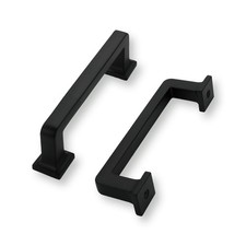2 PCS Matte Black Cabinet Pulls 3 Inch 76mm Hole Centers Kitchen Hardware Bar