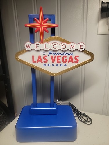 Welcome to Fabulous Las Vegas Lighted Blinking Lights Tabletop Sign 16"x 8" x 6"