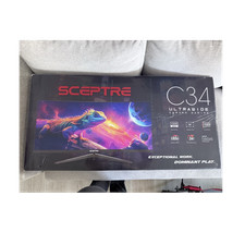 NEW Sceptre C34 34 Curved Gaming Monitor 1440p 180Hz UltraWide AMD FreeSync