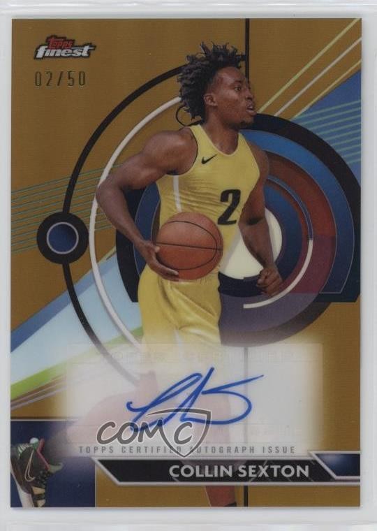2023-24 Topps Finest Gold Refractor 2/50 Collin Sexton #FA-CS Auto 4f5