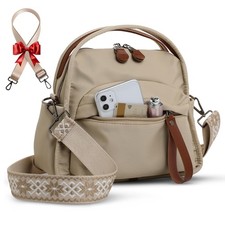 Nylon Crossbody Bags for Women, Lightweight Shoulder bag, Top Handle bag with...