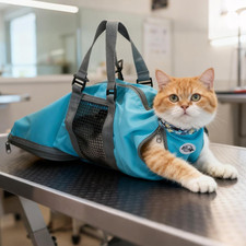 Cat Nail Clipping Cleaning Grooming Restraint Bag No Scratching Biting for Bathi