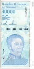 Venezuela 10,000 Bolivares banknotes-2019 issue A25747779 CIRCULATED
