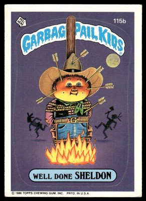 Garbage Pail Kids Series 3 1986 #115b Well Done Sheldon