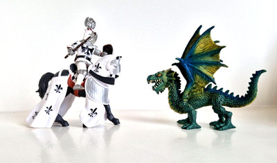 Knight Vs Monster Figur Set Green Dragon Vs Papo White Eagle Crest Ritter