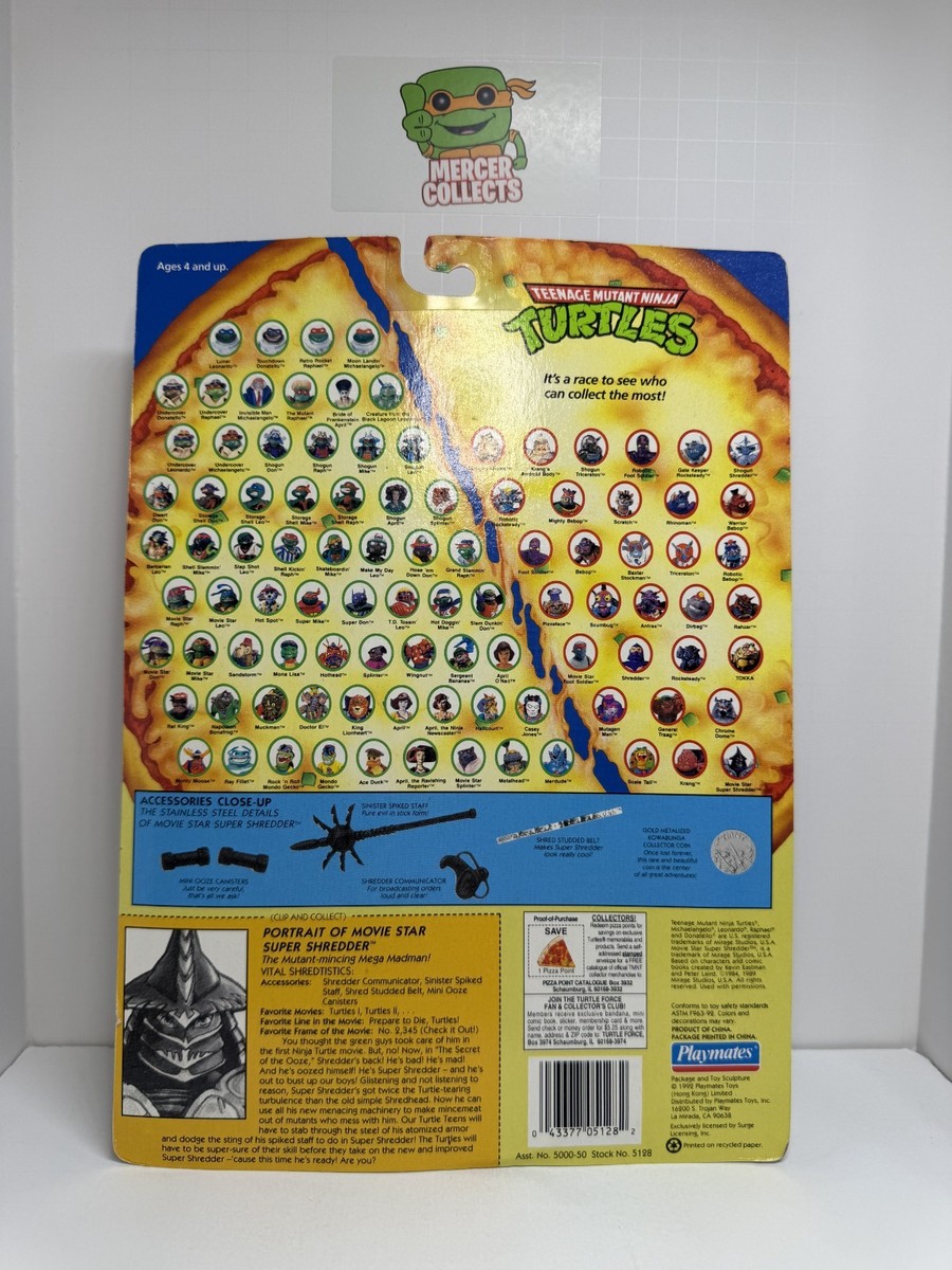 TMNT Ninja Turtles Movie Star Super Shredder 1992 Playmates with