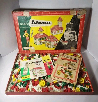 Vintage Idema Plastic Toy Building Bricks 1960's West Germany