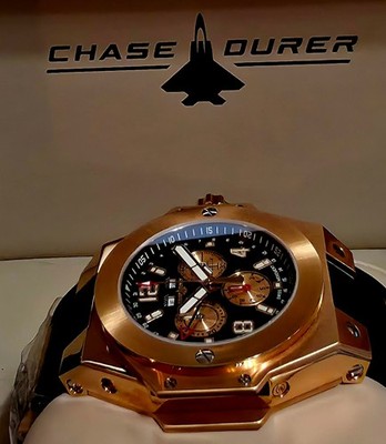 CHASE DURER CONQUEST CHRONOGRAPH SAPPHIRE 200M BLK DIAL CDW-0024 SWISS MADE NEW!