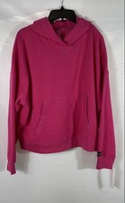 Calvin Klein Performance Women's Pink Cotton Blend Fleece Hoodie NWT Sz L