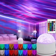 2 in 1 Galaxy Light,16 Color Northern Lights Projector,Ocean Wave White 