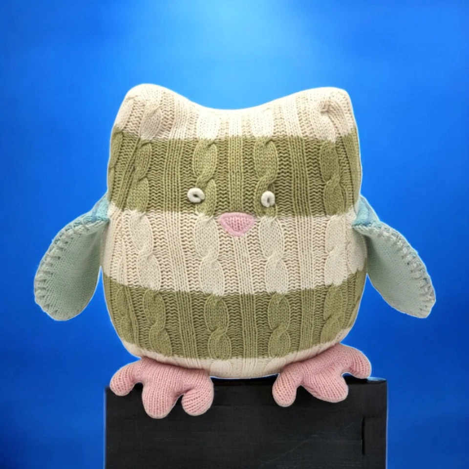 Pottery Barn Niños PBK Juguete de Peluche Búho Pesado Cable Tejido Peluche Almohada Tope de Puerta Foto 4 de 4