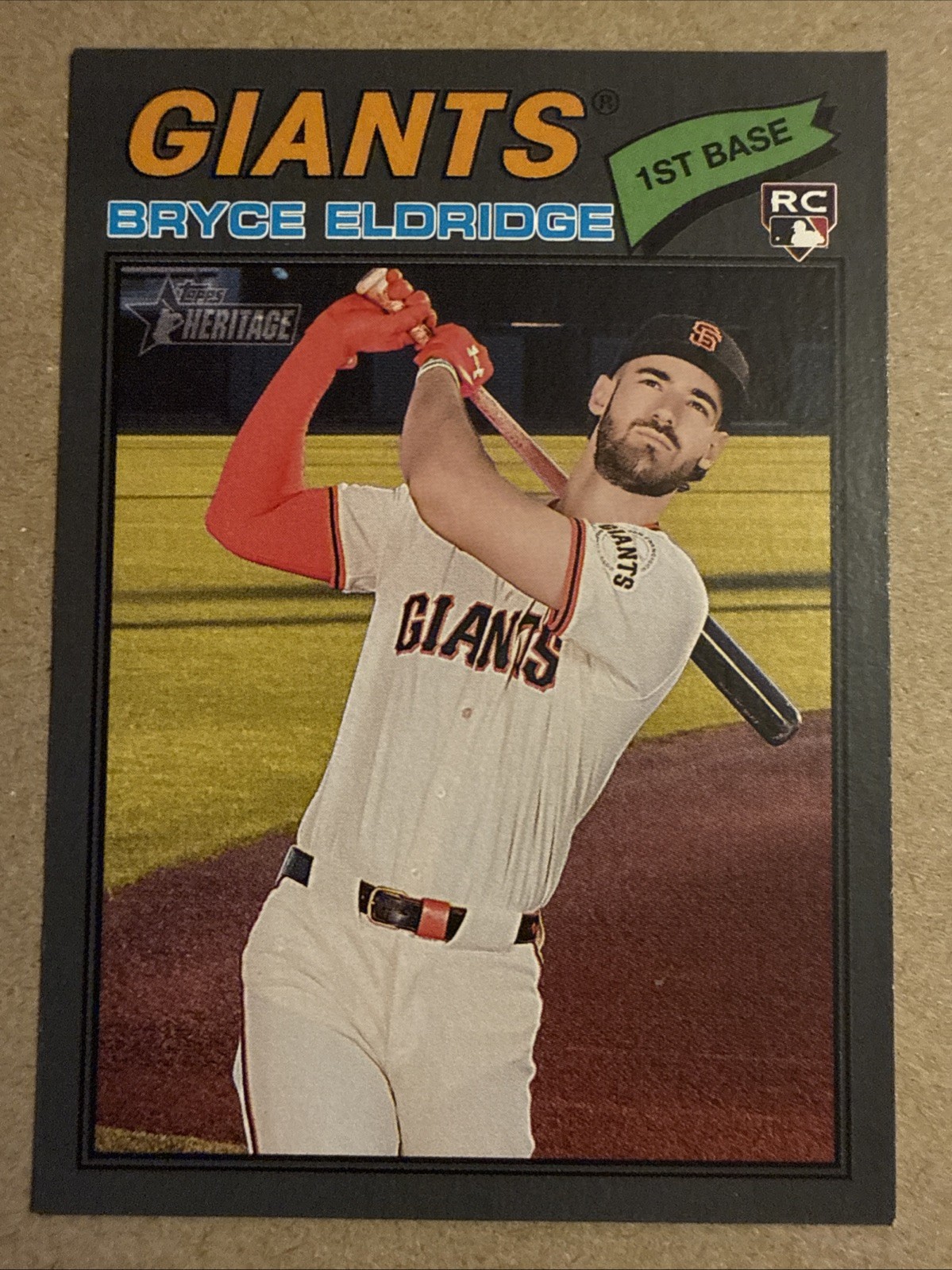 2026 Topps Heritage Bryce Eldridge #310 Dark Gray Border SF Giants (RC)