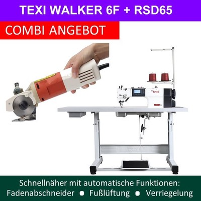 TEXI WALKER 6F SERVO PREMIUM  - Leder Nähmaschine  ++ Gratis El. Rundmesser
