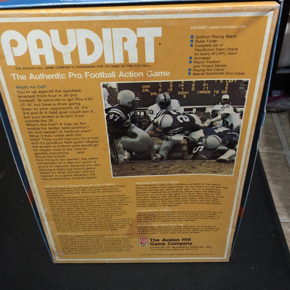 Board Game Paydirt NFL Football Sports Illustrated 1970 VTG - Image 3 of 4