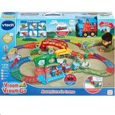 VTech Vroom Go Avventure in Treno Pista Trenino Elettrico con Ostacoli Inclusa L