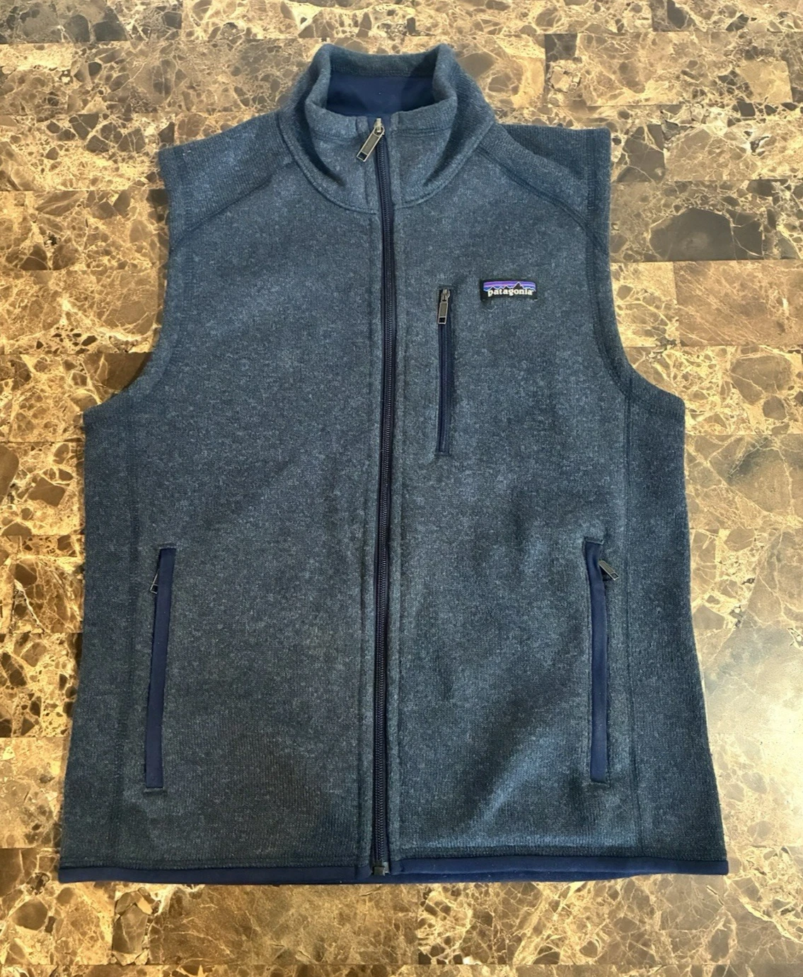 Patagonia Better Sweater Vest Men’s S Blue Full Zip Fleece Outdoors Hiking