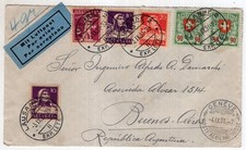 SWITZELAND, 1931, AIR MAIL COVER TO ARGENTINA, VF